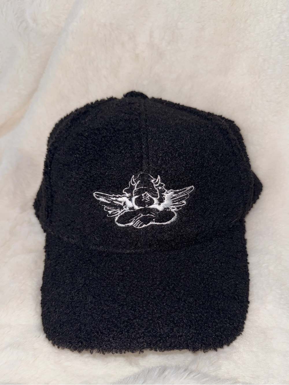 Boys lie Sherpa black hat